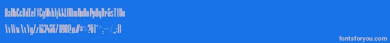 GranfondoBoldcondensed Font – Pink Fonts on Blue Background
