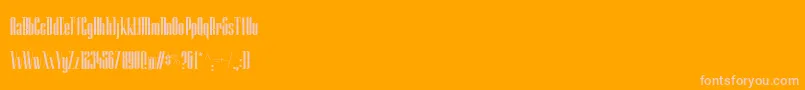 GranfondoBoldcondensed Font – Pink Fonts on Orange Background