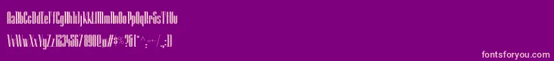 GranfondoBoldcondensed Font – Pink Fonts on Purple Background