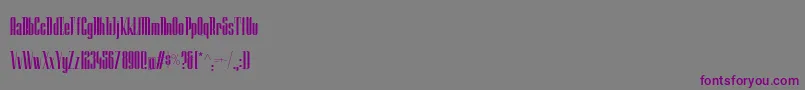 Lisätietoja GranfondoBoldcondensed-fontista GranfondoBoldcondensed-fontti – violetit fontit harmaalla taustalla