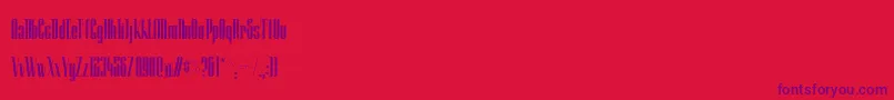 GranfondoBoldcondensed Font – Purple Fonts on Red Background