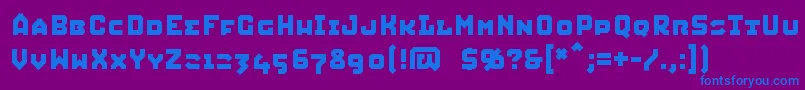 Squic Font – Blue Fonts on Purple Background