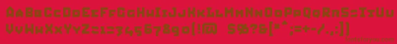Squic Font – Brown Fonts on Red Background