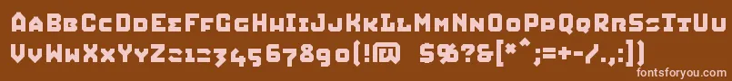 Squic Font – Pink Fonts on Brown Background