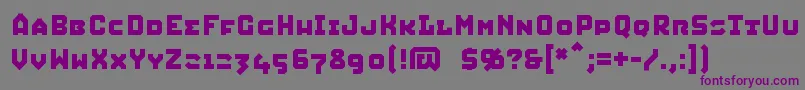 Squic Font – Purple Fonts on Gray Background