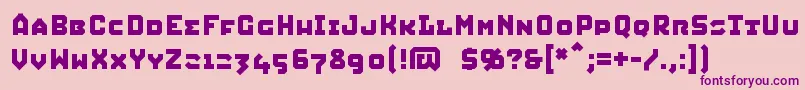 Squic Font – Purple Fonts on Pink Background