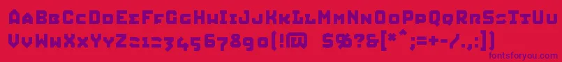 Police Squic – polices violettes sur fond rouge