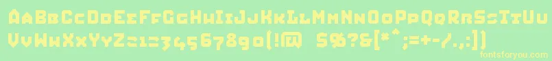 Шрифт Squic – жёлтые шрифты на зелёном фоне