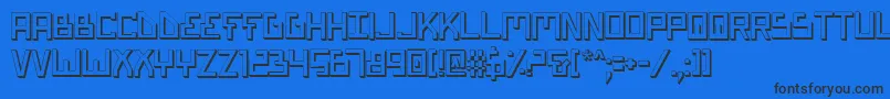 Biotypsh Font – Black Fonts on Blue Background
