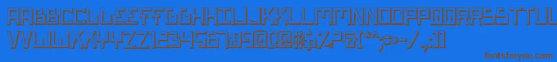 Biotypsh Font – Brown Fonts on Blue Background