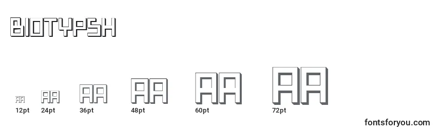 Biotypsh Font Sizes