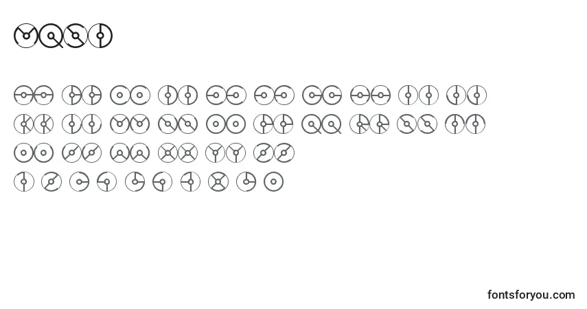 Czcionka Mqsd – alfabet, cyfry, specjalne znaki