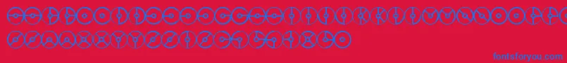 Mqsd Font – Blue Fonts on Red Background