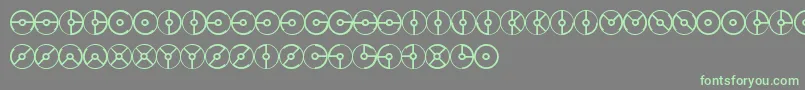 フォントMqsd – 灰色の背景に緑のフォント