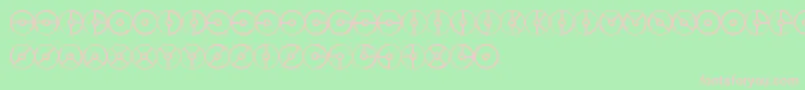 Mqsd Font – Pink Fonts on Green Background