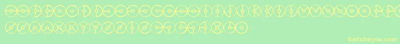 Mqsd Font – Yellow Fonts on Green Background