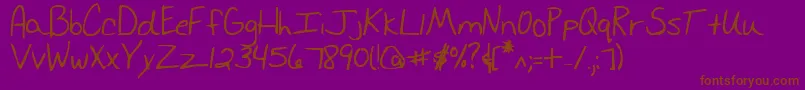 Merrichrisb Font – Brown Fonts on Purple Background