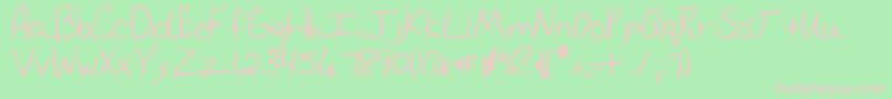 Merrichrisb Font – Pink Fonts on Green Background