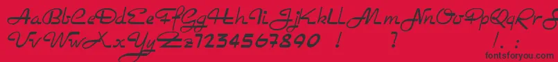 Rockabilly Font – Black Fonts on Red Background