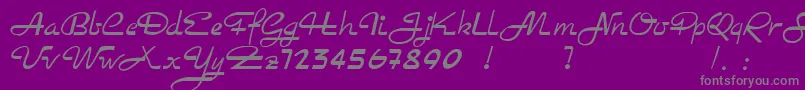 Rockabilly Font – Gray Fonts on Purple Background