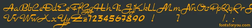 Rockabilly Font – Orange Fonts on Black Background