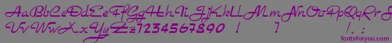 Rockabilly Font – Purple Fonts on Gray Background