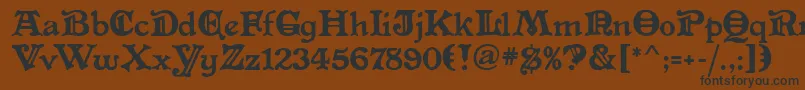 AltenglischMf Font – Black Fonts on Brown Background