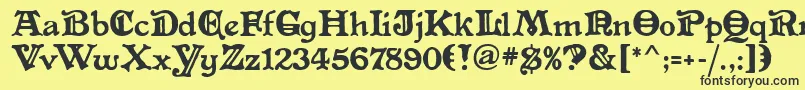 AltenglischMf Font – Black Fonts on Yellow Background