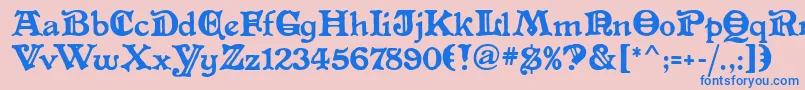 AltenglischMf Font – Blue Fonts on Pink Background