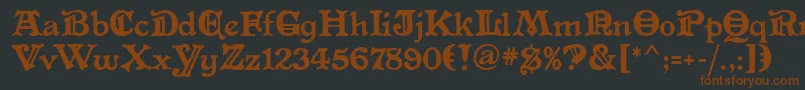 AltenglischMf Font – Brown Fonts on Black Background