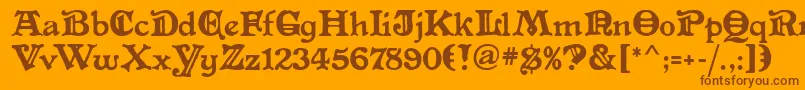 AltenglischMf Font – Brown Fonts on Orange Background
