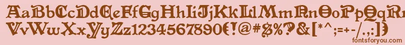 AltenglischMf Font – Brown Fonts on Pink Background