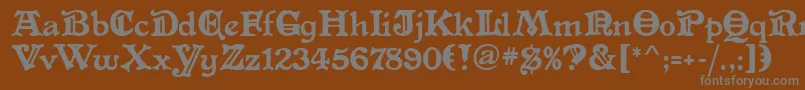 AltenglischMf Font – Gray Fonts on Brown Background