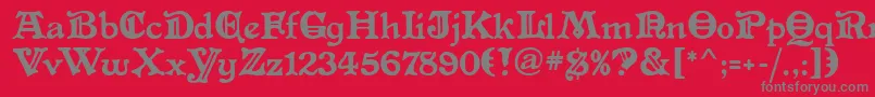 AltenglischMf Font – Gray Fonts on Red Background