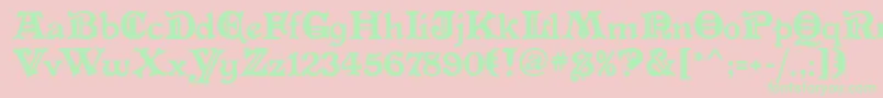 Saiba mais sobre a fonte AltenglischMf Fonte AltenglischMf – fontes verdes em um fundo rosa