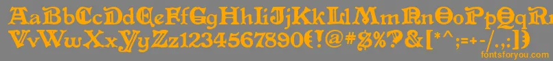 AltenglischMf Font – Orange Fonts on Gray Background