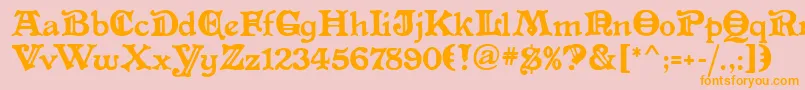 AltenglischMf Font – Orange Fonts on Pink Background