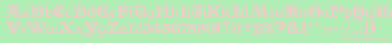 AltenglischMf Font – Pink Fonts on Green Background