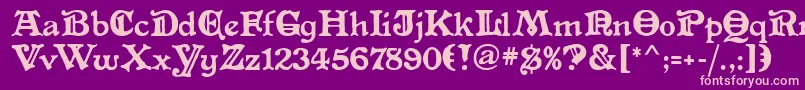 AltenglischMf Font – Pink Fonts on Purple Background