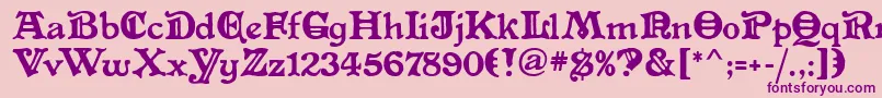 AltenglischMf Font – Purple Fonts on Pink Background