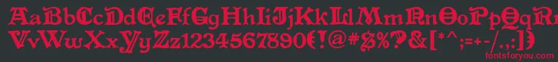 AltenglischMf Font – Red Fonts on Black Background