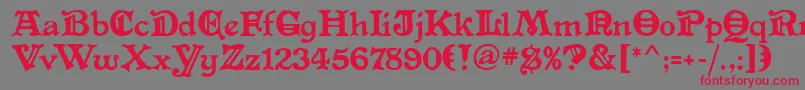 AltenglischMf Font – Red Fonts on Gray Background