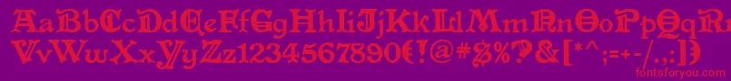 AltenglischMf Font – Red Fonts on Purple Background