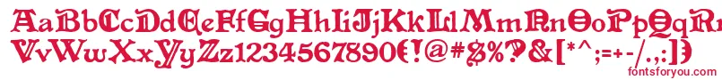 AltenglischMf Font – Red Fonts on White Background