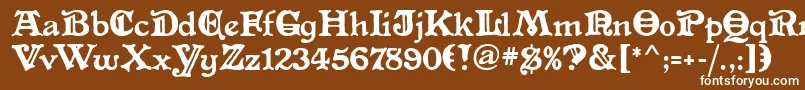 AltenglischMf Font – White Fonts on Brown Background