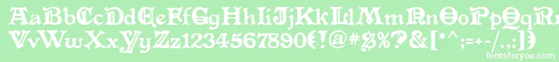 AltenglischMf Font – White Fonts on Green Background