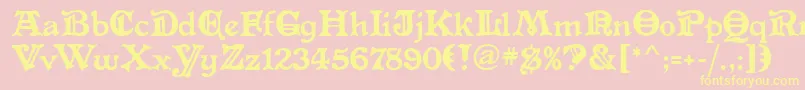 AltenglischMf Font – Yellow Fonts on Pink Background