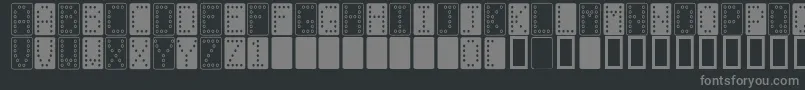 フォントDominoNormal – 黒い背景に灰色の文字