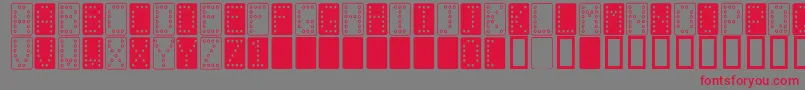 DominoNormal Font – Red Fonts on Gray Background