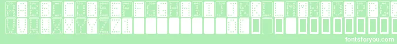 DominoNormal Font – White Fonts on Green Background